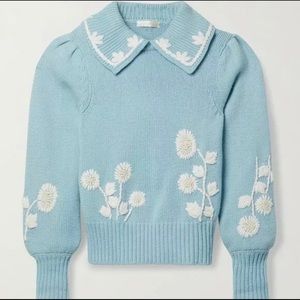 NEW w/TAGS Loveshackfancy Union Collar Sweater- Sz. SMALL- Love Shack Fancy